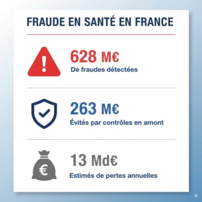 infographie de la fraude en santé en France